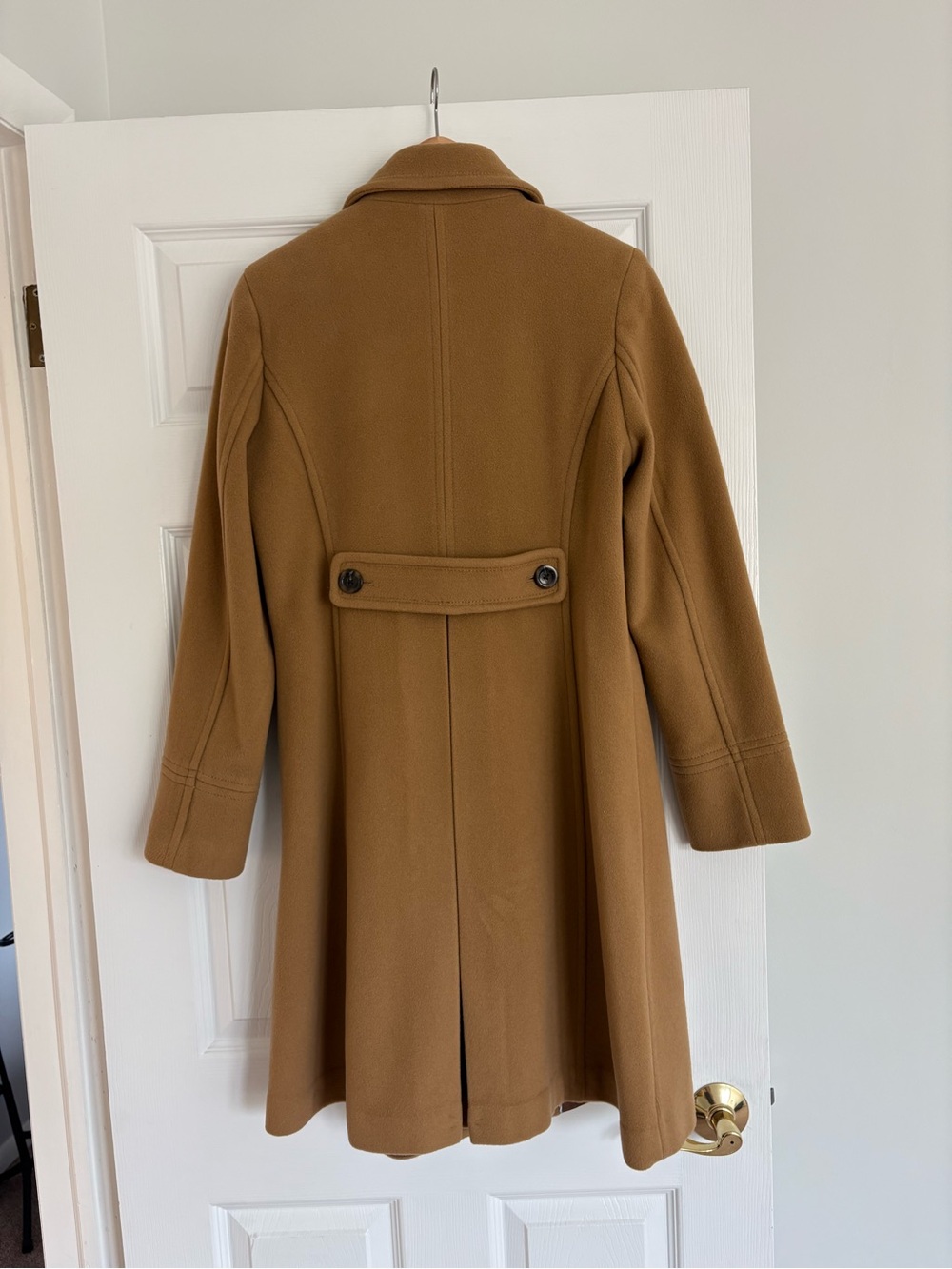 Lands' End Women’s Wool Blend Coat, Camel/Tan, Size 8 - Picture 2 of 9